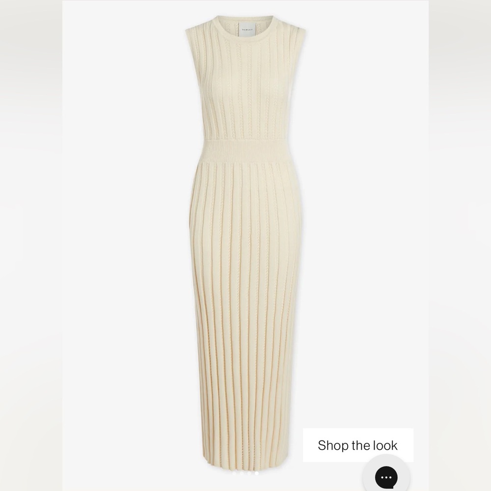 Varley Florian Knit Dress, Size Medium, Cream color - Picture 3 of 8